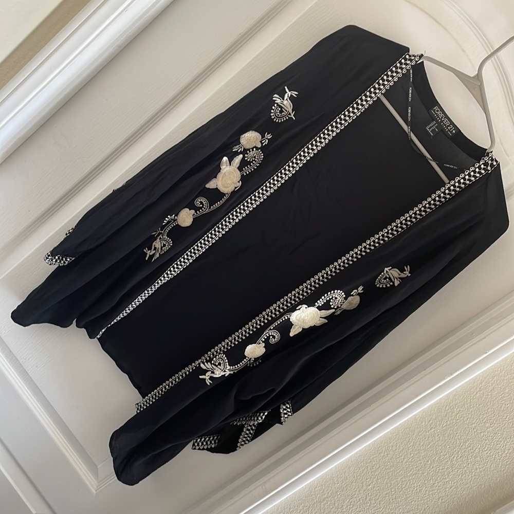 Forever 21+ XL sheer black jacket